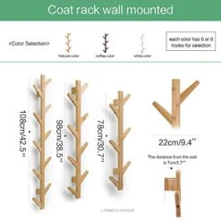 Foshan Coat Rack, Hat Rack Wall Mounted Bear Over 120 Lbs Goods Bamboo Material Closet Organizers For Coats Hats Bags Umbrella Scarves Used In Bedroom Bathroom -Songmics Furniture Shop 41KIs7xpFhL