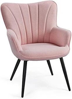 Yaheetech Accent Chair, Modern And Elegant Armchair, Linen Fabric Living Room Chair With Mental Legs And High Back For Living Room Bedroom Office Waiting Room, Pink 21 Yaheetech Accent Chair, Modern And Elegant Armchair, Linen Fabric Living Room Chair With Mental Legs And High Back For Living Room Bedroom Office Waiting Room, Pink -Songmics Furniture Shop 41KLoRbqyUS. AC