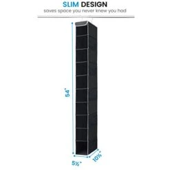 ZOBER Hanging Shoe Organizer For Closet - 10-Shelf Hanging Shoe Rack W/Side Mesh Pockets - 1 Pack Space Saving Shoe Holder (Black) -Songmics Furniture Shop 41KUkQNNY7L