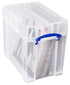 Really Useful Plastic Storage Box 19 Litre With XL Lid Clear