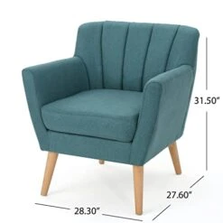 Christopher Knight Home Merel Mid Century Modern Fabric Club Chair, Dark Teal/Natural 10 Christopher Knight Home Merel Mid Century Modern Fabric Club Chair, Dark Teal/Natural -Songmics Furniture Shop 41KgmpiAuUL