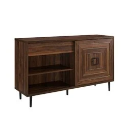 Walker Edison Mid-Century Modern Wood Kitchen Buffet Sideboard-Entryway Serving Storage Cabinet Doors-Dining Room Console, 52 Inch, Dark Walnut -Songmics Furniture Shop 41KmaL0jg0L