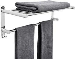 Towel Bars Freely Retractable 20-30 Inche Stainless Steel 304 Bath Towel Rack Strong 3M Adhesive Bathroom Wall-mounting Free Mounting Hole-Installing Washroom Kitchen Space Saving Black-3 Bars 18 Towel Bars Freely Retractable 20-30 Inche Stainless Steel 304 Bath Towel Rack Strong 3M Adhesive Bathroom Wall-mounting Free Mounting Hole-Installing Washroom Kitchen Space Saving Black-3 Bars -Songmics Furniture Shop 41Kqu0z6lNL. AC