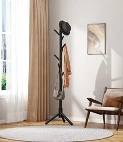 KSKSPE Wooden Coat Rack, Coat Rack Stand With 3 Height Options And 8 Hooks, Sturdy Freestanding Coat Rack For Clothes/Bags/Hats, Coat Rack For Home/Office/Entryway/Hallway (Black) 11 KSKSPE Wooden Coat Rack, Coat Rack Stand With 3 Height Options And 8 Hooks, Sturdy Freestanding Coat Rack For Clothes/Bags/Hats, Coat Rack For Home/Office/Entryway/Hallway (Black) -Songmics Furniture Shop 41KzftvOTJL. AC