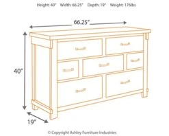 Signature Design By Ashley Lakeleigh Rustic Industrial 7 Drawer Dresser, Dark Brown -Songmics Furniture Shop 41L37Ah0ZpL