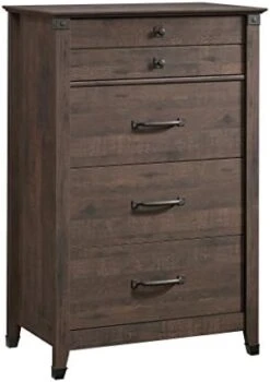 Sauder Carson Forge 4-Drawer Chest, Coffee Oak Finish -Songmics Furniture Shop 41L47kDG rL. AC