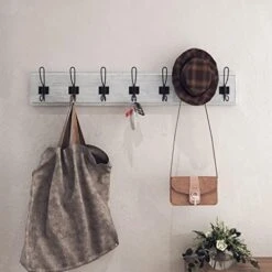 Rustic Coat Rack With 5 Hooks – Rustic Brown Wall Mounted 24" Coat Rack - Solid Pine Wood Entryway Hanger For Hanging Clothes, Hats, Purse, Keys - Vintage Farmhouse Coat Rack For Kitchen, Bedroom 26 Rustic Coat Rack With 5 Hooks – Rustic Brown Wall Mounted 24" Coat Rack - Solid Pine Wood Entryway Hanger For Hanging Clothes, Hats, Purse, Keys - Vintage Farmhouse Coat Rack For Kitchen, Bedroom -Songmics Furniture Shop 41LCKMhrnqL. AC