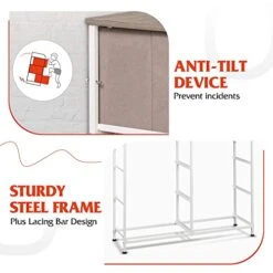 WLIVE 9-Drawer Dresser, Fabric Storage Tower For Bedroom, Hallway, Nursery, Closet, Tall Chest Organizer Unit With Fabric Bins, Steel Frame, Wood Top, Easy Pull Handle, Greige -Songmics Furniture Shop 41LGvsqULaL