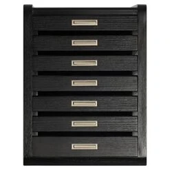 DisplayGifts Knife Storage Glass Top Display Case Holder Tool Storage Cabinet With Felt Bottom Drawers Black -Songmics Furniture Shop 41LH5F4xZrL
