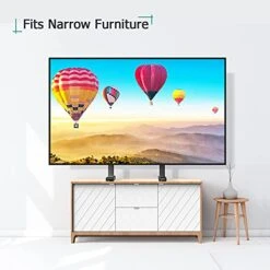 Universal TV Stand, Table Top TV Stand Base Replacement For Most 37 To 80 Inch LCD LED TVs, 4 Height Adjustable TV Legs With Cable Management Hold Up To 100lbs,Max VESA 800x400mm,Black(SG81901) -Songmics Furniture Shop 41LKMRZqIoS