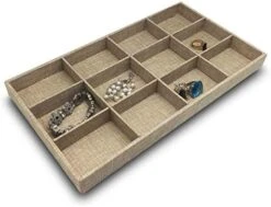 The Display Guys - Stackable Jewelry Organizer And Display Tray - For Drawers, Dressers, Store, Businesses (15 Compartments, Black Burlap) 21 The Display Guys - Stackable Jewelry Organizer And Display Tray - For Drawers, Dressers, Store, Businesses (15 Compartments, Black Burlap) -Songmics Furniture Shop 41LS6z3sUUL. AC