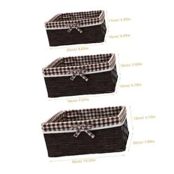 Pantry Baskets 3pcs 3 Piece Set Storage Basket Lining Magazine Linen Woven Basket Makeup Organizer 11 Pantry Baskets 3pcs 3 Piece Set Storage Basket Lining Magazine Linen Woven Basket Makeup Organizer -Songmics Furniture Shop 41LXbMefvTL