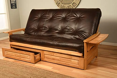 Jerry Sales Queen Size Phoenix Wood Frame, Drawers And 8 Inch Mattress Set Honey Brown Finish W/Folding Trays Living Room (Frame W/Cappiccinod Mattress W/Drawers) 1 Jerry Sales Queen Size Phoenix Wood Frame, Drawers And 8 Inch Mattress Set Honey Brown Finish W/Folding Trays Living Room (Frame W/Cappiccinod Mattress W/Drawers)