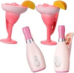 4 Pieces Beach Towel Windproof Clips For Beach Chairs Patio And Pool Accessories Cartoon Glasses Cocktail Glasses Towel Clips Funny Decorative Clothespins For Home -Songmics Furniture Shop 41LbrJm3BsL. AC