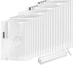 8 Pack Vacuum Storage Bags(8 Jumbo） - Triple Seal Turbo Valve Design Vacuum Seal Bags,Give Away Complimentary Hand Pump Compression Bags For Travel，Suitable For Clothes, Duvets, Sheets (8) -Songmics Furniture Shop 41Lc4ul6tL. AC