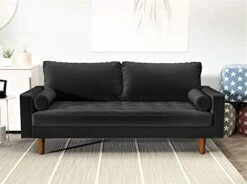 Container Furniture Direct Womble Velvet Upholstered Living Room Diamond Tufted Chesterfield Sofa With Gleaming Nailheads, Midnight 17 Container Furniture Direct Womble Velvet Upholstered Living Room Diamond Tufted Chesterfield Sofa With Gleaming Nailheads, Midnight -Songmics Furniture Shop 41LjHolCzXL