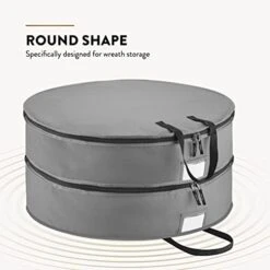 ZOBER Christmas Wreath Storage Container - 24 Inch Wreath Box, Garland Storage - 2 Zippers, Durable Handles - Holiday And Seasonal Wreath Storage Boxes - 2 Pack (Gray) -Songmics Furniture Shop 41LnVZUH8VL 1