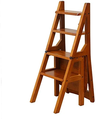 Portable Step Stoo - 4 Wood For Adult Folding Ladder 4 Tier Ladder-Shaped Plant Stand Display Rack Shelf Multi-Function Chair 1 Portable Step Stoo - 4 Wood For Adult Folding Ladder 4 Tier Ladder-Shaped Plant Stand Display Rack Shelf Multi-Function Chair