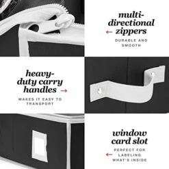 Gift Wrap Organizer, Christmas Wrapping Paper Storage Bag W/Useful Pockets For Xmas Accessories, Fits Upto 24 Rolls, Underbed Storage For Holiday Decorations, Large Capacity Storage Box, 1 Count (Pack Of 1) -Songmics Furniture Shop 41LrAEPFGTL