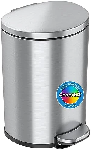 ITouchless SlimGiant 4.2 Gallon Slim Garbage Bin With Handles, 16 Liter Plastic Small Trash Can Hanging Wastebasket, Magazine/File Folder Storage Container For Home, Office, Bathroom, Kitchen, Blue 14 ITouchless SlimGiant 4.2 Gallon Slim Garbage Bin With Handles, 16 Liter Plastic Small Trash Can Hanging Wastebasket, Magazine/File Folder Storage Container For Home, Office, Bathroom, Kitchen, Blue - Image 14