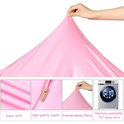 Inner Liner For Stuffed Animal Storage Cover, Bean Bag Replacement Cover For Beanbag Chair Easy Cleaning (No Beans) Large Size/Pink -Songmics Furniture Shop 41M38I7LlEL