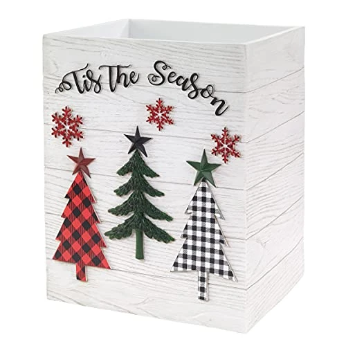 Avanti Linens - Wastebasket, Trash Can, Holiday Farmhouse Inspired Bathroom Decor (Tis The Season) 1 Avanti Linens - Wastebasket, Trash Can, Holiday Farmhouse Inspired Bathroom Decor (Tis The Season)