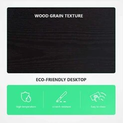 Coral Flower Soho Home Traditional Dining Table,48 Inches Long, Top With Metal Frame, Black 1 -Songmics Furniture Shop 41M9qT3J7dL