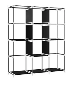 YOUUD Portable Closet Wardrobe Storage Closet Clothes Portable Wardrobe Storage Closet Organizer Portable Closets Wardrobe Closet Organizer Shelf Wardrobe Clothes Organizer Standing Closet Black… -Songmics Furniture Shop 41MG1FSHVpL