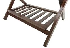 Deluxe Folding Wooden Luggage Rack With Shoe Shelf, Walnut Finish, Hotel Style -Songmics Furniture Shop 41MHpbMZdTL