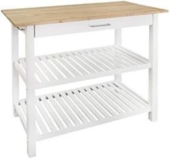 Casual Home Solid Hardwood Top, Natural/White, 40" W (373-91) Kitchen Island, Natural&White 16 Casual Home Solid Hardwood Top, Natural/White, 40" W (373-91) Kitchen Island, Natural&White -Songmics Furniture Shop 41MK0G32WhL. AC