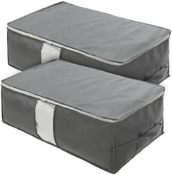 Surblue Under Bed Storage Organizer Large Capacity With Handle Clear Window (Gray) 9 Surblue Under Bed Storage Organizer Large Capacity With Handle Clear Window (Gray) -Songmics Furniture Shop 41MKt4QqnL. AC