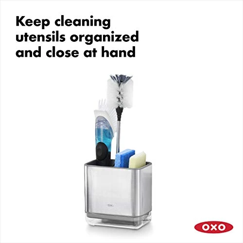 OXO Stainless Steel Good Grips Sinkware Caddy, One Size & Good Grips Dish Brush 2 OXO Stainless Steel Good Grips Sinkware Caddy, One Size & Good Grips Dish Brush - Image 2