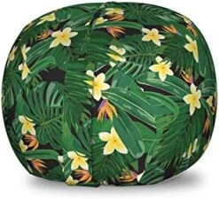 Lunarable Mermaid Scale Storage Toy Bag Chair, Continuous Japanese Circular Pattern Overlap Rounds In Aqua Color Palette, Stuffed Animal Organizer Washable Bag, Small Size, Blue Purple -Songmics Furniture Shop 41MMABERKML. AC