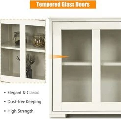 SPSUPE Stackable Kitchen Sideboard, White 9 SPSUPE Stackable Kitchen Sideboard, White -Songmics Furniture Shop 41MU09INkBL