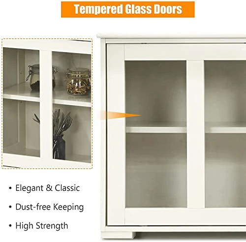 SPSUPE Stackable Kitchen Sideboard, White 4 SPSUPE Stackable Kitchen Sideboard, White - Image 4