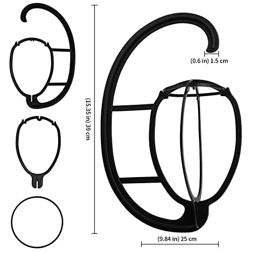 KEILEOHO 10 Pack 15 Inch Wig Hanger, Portable Hanging Wig Holder Stand, Collapsible Wig Display Hanger, Wig Rack For Multiple Wigs And Hats, Black 2 KEILEOHO 10 Pack 15 Inch Wig Hanger, Portable Hanging Wig Holder Stand, Collapsible Wig Display Hanger, Wig Rack For Multiple Wigs And Hats, Black - Image 2