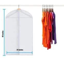 Plixio 40" Clear Garment Bags For Hanging Clothes - Plastic Suit Bags For Closet Storage - Men Women Clothes Protector Dress Covers With Zipper For Shirts, Fur Coats, Dance Costumes Clothing (Clear - 5 Pack: 40") -Songmics Furniture Shop 41MZq7kespL
