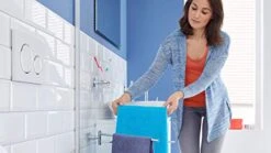 Tesa Hukk Two-Armed Towel Holder, Chrome-Plated Metal Towel Rack, Removable Adhesive Glue Technology -Songmics Furniture Shop 41Mbc7LUS5L