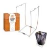 Yukon Glory™ Trash Bag Holder | Stainless Steel Support Stand | Camping Bag Holder | Acts As Outdoor Garbage Can | Collapsible Trash Bag Organizer | Includes Carry Bag | 13 Gallon Plastic Bag Holder