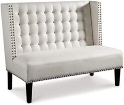 Signature Design By Ashley Beauland Modern Chic Upholstered Tufted Accent Settee Bench, Cream -Songmics Furniture Shop 41Ml8ZzwOzL. AC