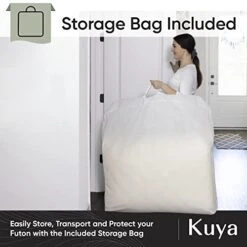 Kuya Japanese Futon Floor Mattress For Adults & Kids - Premium Japanese Shikibuton Cotton Sleep Mat With Luxurious Fitted Sheet & Portable Storage/Travel Bag - 100% Cotton Japanese Twin Bed (39x75in) -Songmics Furniture Shop 41Mm6QFqzCL