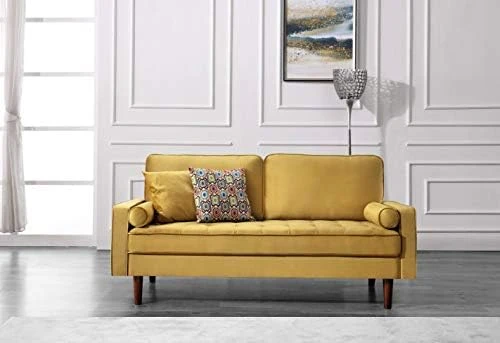 Container Furniture Direct Womble Velvet Upholstered Living Room Diamond Tufted Chesterfield Sofa With Gleaming Nailheads, Midnight 11 Container Furniture Direct Womble Velvet Upholstered Living Room Diamond Tufted Chesterfield Sofa With Gleaming Nailheads, Midnight - Image 11