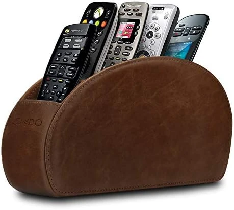 Londo Remote Control Holder With 5 Pockets - Store DVD, Blu-Ray, TV, Roku Or Apple TV Remotes - PU Leather With Suede Lining - Slim, Compact Living Or Bedroom Storage 8 Londo Remote Control Holder With 5 Pockets - Store DVD, Blu-Ray, TV, Roku Or Apple TV Remotes - PU Leather With Suede Lining - Slim, Compact Living Or Bedroom Storage - Image 8