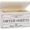 Deal Haul - Rustic Farmhouse Decor Dryer Sheet Holder With Hinged Lid - For Laundry Room Organization - Laundry Softener Dispenser - Home Laundry Room Décor - White