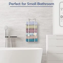 Echaprey Towel Racks For Bathroom Wall Towel Rack Stainless Steel Towel Holder For Towel Storage (Silver) -Songmics Furniture Shop 41N2iLLWU4L