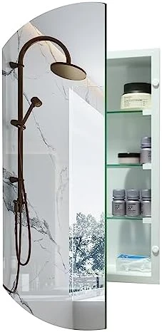 HESONTH FOMAYKO Bathroom Medicine Cabinet, Rectangular Beveled Frameless Mirror Cabinet,16×26 Inch Wall Mounted Cabinet For Bathroom Toilet Kitchen,Recess Or Surface Mount Installation 11 HESONTH FOMAYKO Bathroom Medicine Cabinet, Rectangular Beveled Frameless Mirror Cabinet,16×26 Inch Wall Mounted Cabinet For Bathroom Toilet Kitchen,Recess Or Surface Mount Installation - Image 11