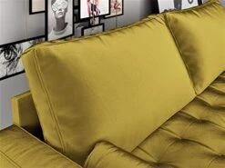 Container Furniture Direct S5459 Mid Century Modern Velvet Upholstered Tufted Living Room Sofa, 69.68" Goldenrod -Songmics Furniture Shop 41N9CczjnoL