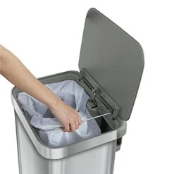 Glad Stainless Steel Step Trash Can With Clorox Odor Protection | Large Metal Kitchen Garbage Bin With Soft Close Lid, Foot Pedal And Waste Bag Roll Holder, 13 Gallon, All Stainless 14 Glad Stainless Steel Step Trash Can With Clorox Odor Protection | Large Metal Kitchen Garbage Bin With Soft Close Lid, Foot Pedal And Waste Bag Roll Holder, 13 Gallon, All Stainless -Songmics Furniture Shop 41NASGBKadL