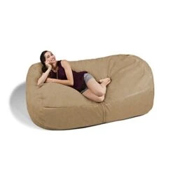 Jaxx 7 Foot Giant Bean Bag Sofa, Camel -Songmics Furniture Shop 41NFeQ21azL