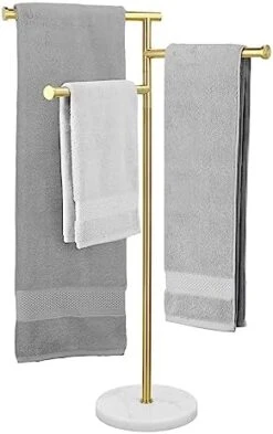 KES Towel Racks For Bathroom, 40-Inch Swivel Arms Standing 3 Bath Towel Racks With Weighted Marble Base, SUS304 Stainless Steel Brushed Finish, BTH219-2 14 KES Towel Racks For Bathroom, 40-Inch Swivel Arms Standing 3 Bath Towel Racks With Weighted Marble Base, SUS304 Stainless Steel Brushed Finish, BTH219-2 -Songmics Furniture Shop 41NVPLsc4oL. AC